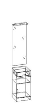 Машенька зеркало с тумбой в Татарске - tatarsk.mebelnovo.ru | фото