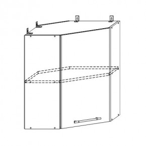 Монако ВПУ 600 шкаф верхний угловой в Татарске - tatarsk.mebelnovo.ru | фото