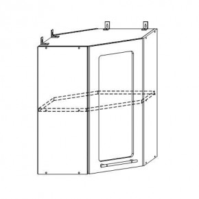 Монако ВПУС 550 шкаф верхний угловой в Татарске - tatarsk.mebelnovo.ru | фото