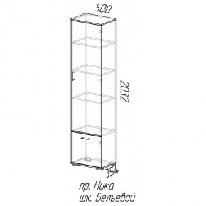 Шкаф бельевой Ника 500 в Татарске - tatarsk.mebelnovo.ru | фото
