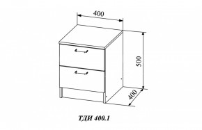 Тумба прикроватная Diamante ТДИ 400-1 в Татарске - tatarsk.mebelnovo.ru | фото